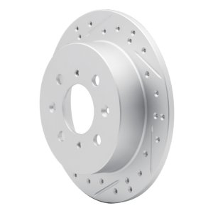 Acura Integra Brake Rotor (1) - Rear Left - DFC - Drilled & Slotted Geoperformance - `88-`01