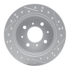 Acura Integra Brake Rotor (1) - Rear Left - DFC - Drilled & Slotted Geoperformance - `88-`01