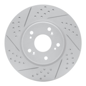 Honda Civic Brake Rotor (1) - Front Left - DFC - Drilled & Slotted Geoperformance - `13-`26