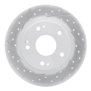 Honda Civic Brake Rotor (1) - Rear Left - DFC - Drilled & Slotted Geoperformance - `16-`25