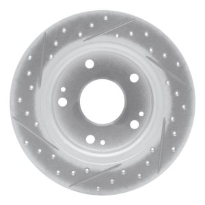 Honda Civic Brake Rotor (1) - Rear Right - DFC - Drilled & Slotted Geoperformance - `16-`25