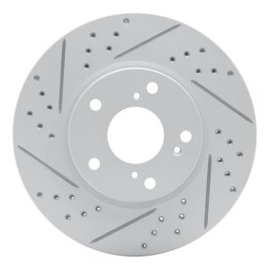 Honda Civic Hatchback Brake Rotor (1) - Front Left - DFC - Drilled & Slotted Geoperformance - `16-`26