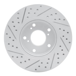 Honda Civic Brake Rotor (1) - Front Right - DFC - Geoperformance Drilled & Slotted - `16-`26