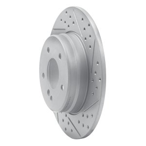 Mercedes-Benz CLK320 Brake Rotor (1) - Rear Right - DFC - Geoperformance Rotor - Drilled and Slotted - `94-`11 Mercedes-Benz CLK320 Brake Rotor (1) - Rear Right - DFC - Geoperformance Rotor - Drilled and Slotted - `94-`11