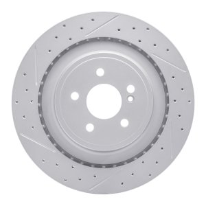 Mercedes-Benz E63 AMG Brake Rotor (1) - Rear Left - DFC - Geoperformance - Drilled & Slotted - `10-`18