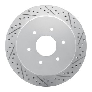 Nissan Titan Brake Rotor (1) - Rear Right - DFC - Drilled & Slotted Geoperformance - `17-`24