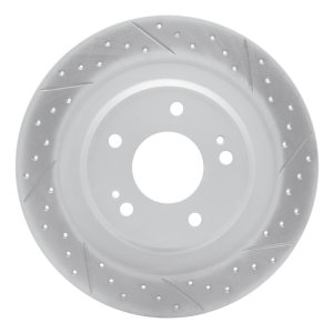 Mitsubishi Eclipse Cross Brake Rotor (1) - Rear Right - DFC - Geoperformance Drilled & Slotted - `13-`25