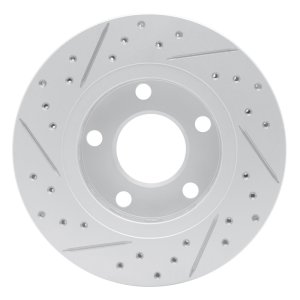 Audi S4 Brake Rotor (1) - Rear Right - DFC - Geoperformance Drilled & Slotted - `00-`02