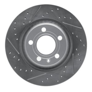 Audi S4 Brake Rotor (1) - Rear Left - DFC - Geoperformance Rotor - Drilled & Slotted - `04-`09