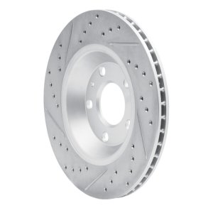 Audi S4 Brake Rotor (1) - Rear Right - DFC - Drilled & Slotted Geoperformance - `04-`09