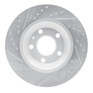 Audi S4 Brake Rotor (1) - Rear Right - DFC - Drilled & Slotted Geoperformance - `04-`09