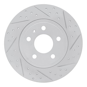 Audi A4 Brake Rotor (1) - Rear Right - DFC - Geoperformance Drilled & Slotted - `00-`09