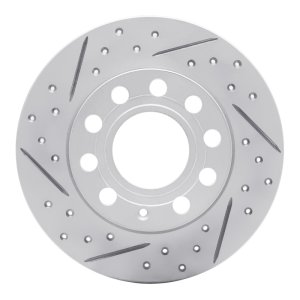 Audi A4 Quattro Brake Rotor (1) - Rear Left - DFC - Geoperformance Drilled & Slotted - `02-`06
