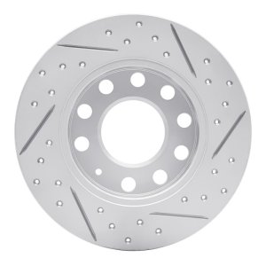 Audi A4 Quattro Brake Rotor (1) - Rear Left - DFC - Geoperformance Drilled & Slotted - `02-`06