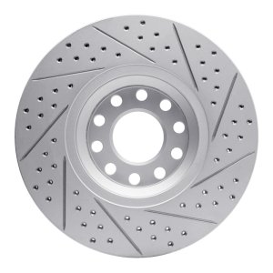 Audi A4 Brake Rotor (1) - Front Left - DFC - Geoperformance Drilled & Slotted - `97-`06
