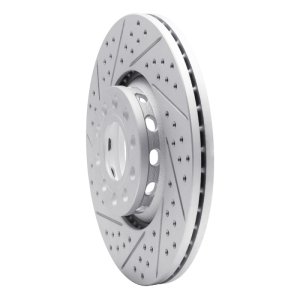 Audi A4 Brake Rotor (1) - Front Left - DFC - Geoperformance Drilled & Slotted - `97-`06