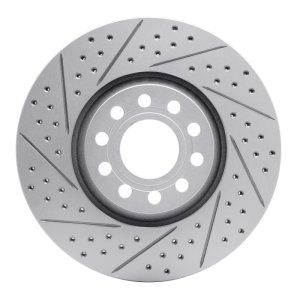 Audi A4 Brake Rotor (1) - Front Left - DFC - Geoperformance Drilled & Slotted - `97-`06
