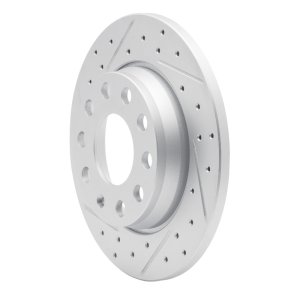 Audi A4 Quattro Brake Rotor (1) - Rear Left - DFC - Drilled & Slotted Geoperformance - `00-`08