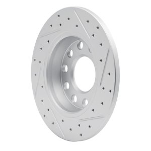 Audi A4 Quattro Brake Rotor (1) - Rear Left - DFC - Drilled & Slotted Geoperformance - `00-`08