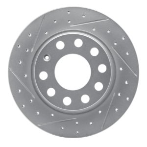 Audi A4 Quattro Brake Rotor (1) - Rear Left - DFC - Drilled & Slotted Geoperformance - `00-`08