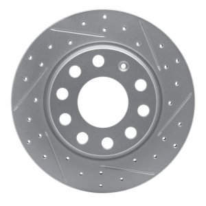Audi A4 Quattro Brake Rotor (1) - Rear Right - DFC - Geoperformance, Drilled & Slotted - `00-`08
