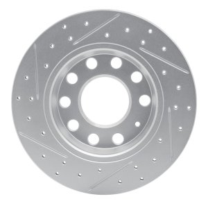 Audi A4 Quattro Brake Rotor (1) - Rear Right - DFC - Geoperformance, Drilled & Slotted - `00-`08