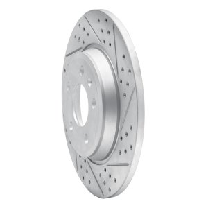 Audi A4 Brake Rotor (1) - Rear Right - DFC - Geoperformance, Drilled & Slotted - `08-`25