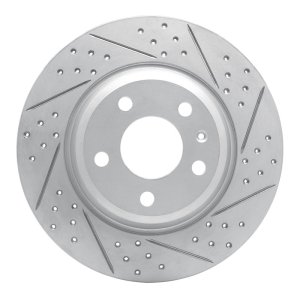 Audi A4 Brake Rotor (1) - Rear Right - DFC - Geoperformance, Drilled & Slotted - `08-`25