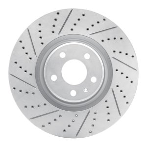 Audi A7 Quattro Brake Rotor (1) - Front Left - DFC - Drilled & Slotted Geoperformance - `12-`18