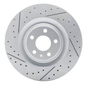 Audi S7 Brake Rotor (1) - Rear Left - DFC - Drilled & Slotted Geoperformance - `17-`26