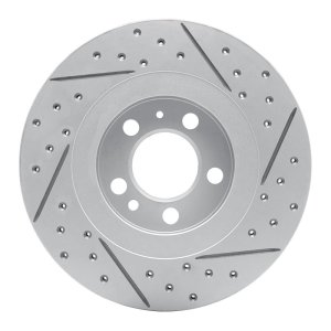Volkswagen Golf Brake Rotor (1) - Front Left - DFC - Geoperf Drilled & Slotted - `98-`15