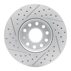 Audi A3 Brake Rotor (1) - Front Right - DFC - Geoperformance Drilled & Slotted - `05-`25