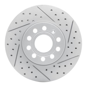 Audi A3 Brake Rotor (1) - Front Right - DFC - Geoperformance Drilled & Slotted - `05-`25