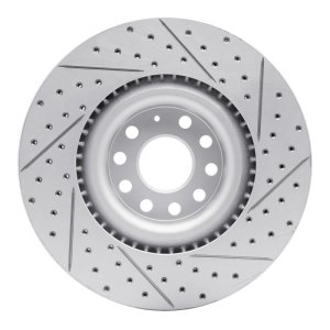 Audi S3 Brake Rotor (1) - Front Left - DFC - Geoperformance Drilled & Slotted - `06-`13