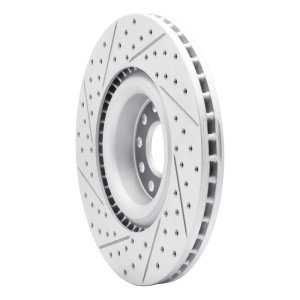 Audi S3 Brake Rotor (1) - Front Right - DFC - Drilled & Slotted Geoperformance - `06-`13