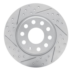 Audi A3 Sportback E-Tron Brake Rotor (1) - Rear Left - DFC - Geoperf Drilled & Slotted - `05-`25