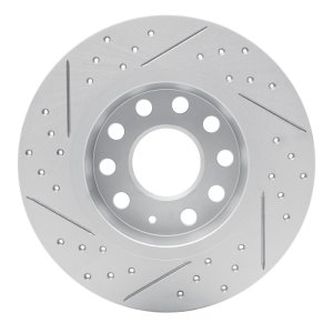 Audi A3 Sportback E-Tron Brake Rotor (1) - Rear Right - DFC - Drilled & Slotted Geoperformance - `05-`25