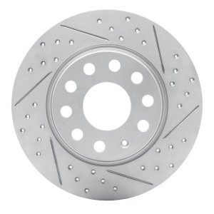Audi A3 Sportback E-Tron Brake Rotor (1) - Rear Right - DFC - Drilled & Slotted Geoperformance - `05-`25