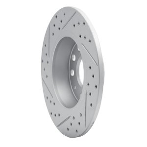 Audi A3 Sportback E-Tron Brake Rotor (1) - Rear Right - DFC - Drilled & Slotted Geoperformance - `05-`25