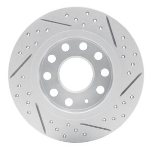 Audi A3 Brake Rotor (1) - Rear Left - DFC - Drilled & Slotted Geoperformance - `10-`19