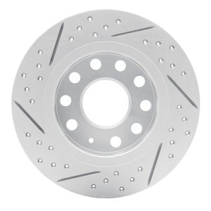Audi A3 Brake Rotor (1) - Rear Right - DFC - Drilled & Slotted Geoperformance - `10-`19