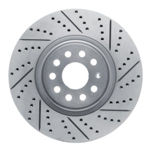 Audi A3 Quattro Brake Rotor (1) - Front Right - DFC - Drilled & Slotted Geoperformance - `12-`25