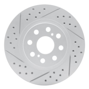 Toyota MR2 Spyder Brake Rotor (1) - Rear Left - DFC - Drilled & Slotted Geoperformance - `00-`05