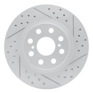 Toyota MR2 Spyder Brake Rotor (1) - Rear Right - DFC - Drilled & Slotted Geoperformance - `00-`05