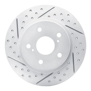 Pontiac Vibe Brake Rotor (1) - Rear Left - DFC - Drilled & Slotted Geoperformance - `08-`18