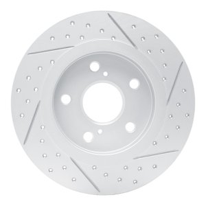 Pontiac Vibe Brake Rotor (1) - Rear Left - DFC - Drilled & Slotted Geoperformance - `08-`18