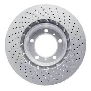 Porsche 718 Cayman Brake Rotor (1) - Left Front - DFC - Hi-Carbon Alloy Geomet Coated Drilled - `99-`23 Porsche 718 Cayman Brake Rotor (1) - Left Front - DFC - Hi-Carbon Alloy Geomet Coated Drilled - `99-`23