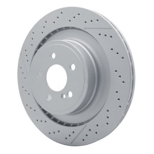 Mercedes-Benz E63 AMG S Brake Rotor (1) - Rear - DFC - Drilled and Slotted Hi-Carbon Alloy Geomet Coated - `10-`18