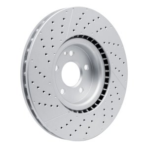 Mercedes-Benz GLA45 AMG Brake Rotor (1) - Front - DFC - Hi-Carbon Alloy Geomet Coated - Drilled and Slotted - `14-`19