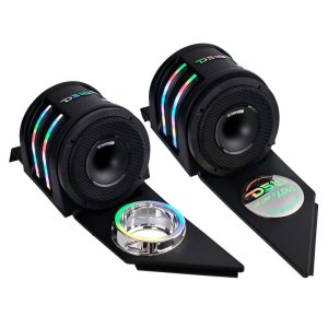 Polaris Slingshot Speaker Enclosures - Headrest - DS18 - SLG-HD6V2 with RGB LED Lighting - Matte Black - `15-`27 Polaris Slingshot Speaker Enclosures - Headrest - DS18 - SLG-HD6V2 with RGB LED Lighting - Matte Black - `15-`27